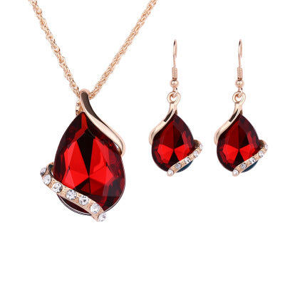 Water Drop Necklace Earring Set